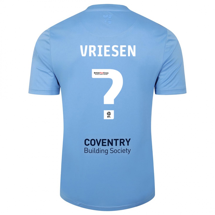 Criança Camisola Fabian Vriesen #0 Céu Azul Principal 2023/24 Camisa