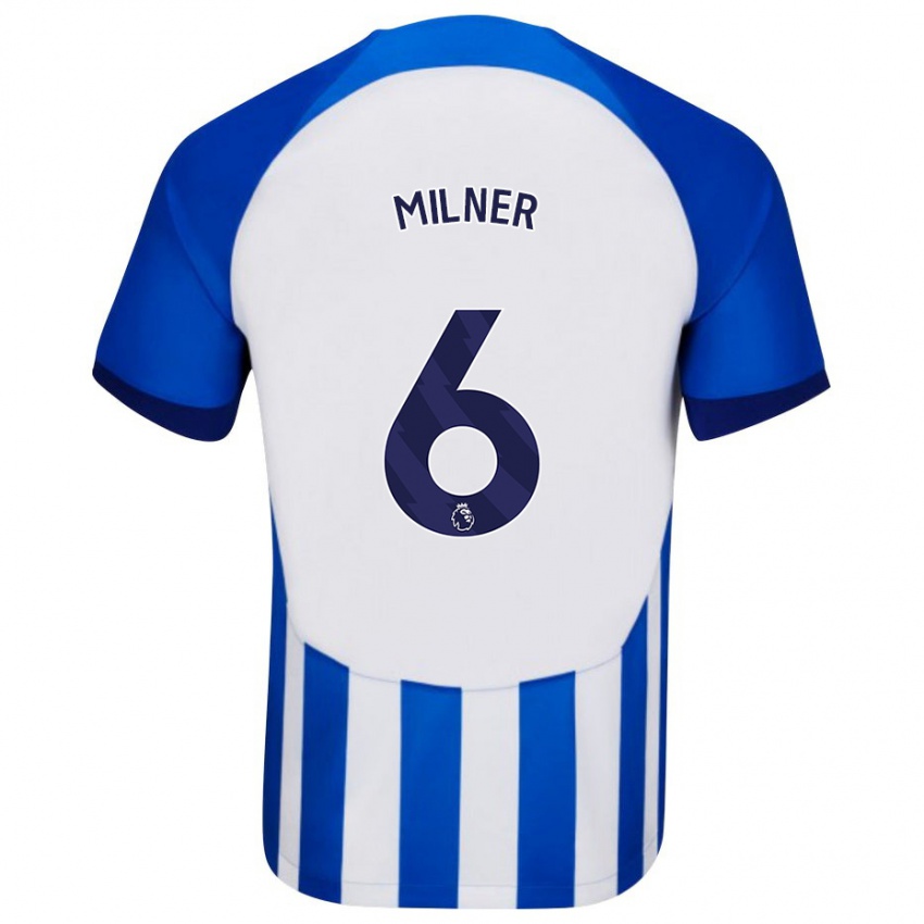 Criança Camisola James Milner #6 Azul Principal 2023/24 Camisa