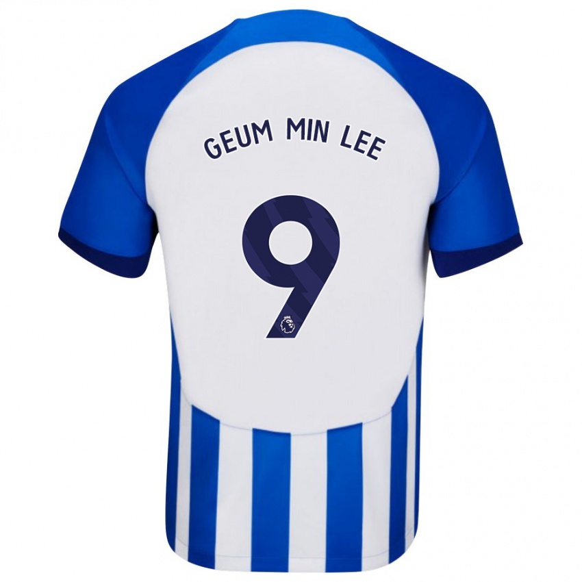 Criança Camisola Lee Geum-Min #9 Azul Principal 2023/24 Camisa