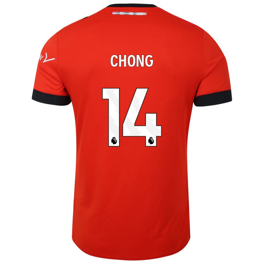 Criança Camisola Tahith Chong #14 Vermelho Principal 2023/24 Camisa