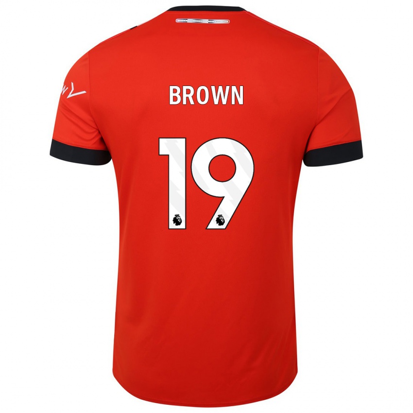 Criança Camisola Jacob Brown #19 Vermelho Principal 2023/24 Camisa