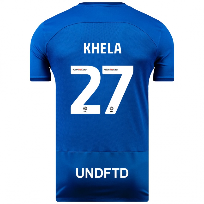 Criança Camisola Brandon Khela #27 Azul Principal 2023/24 Camisa