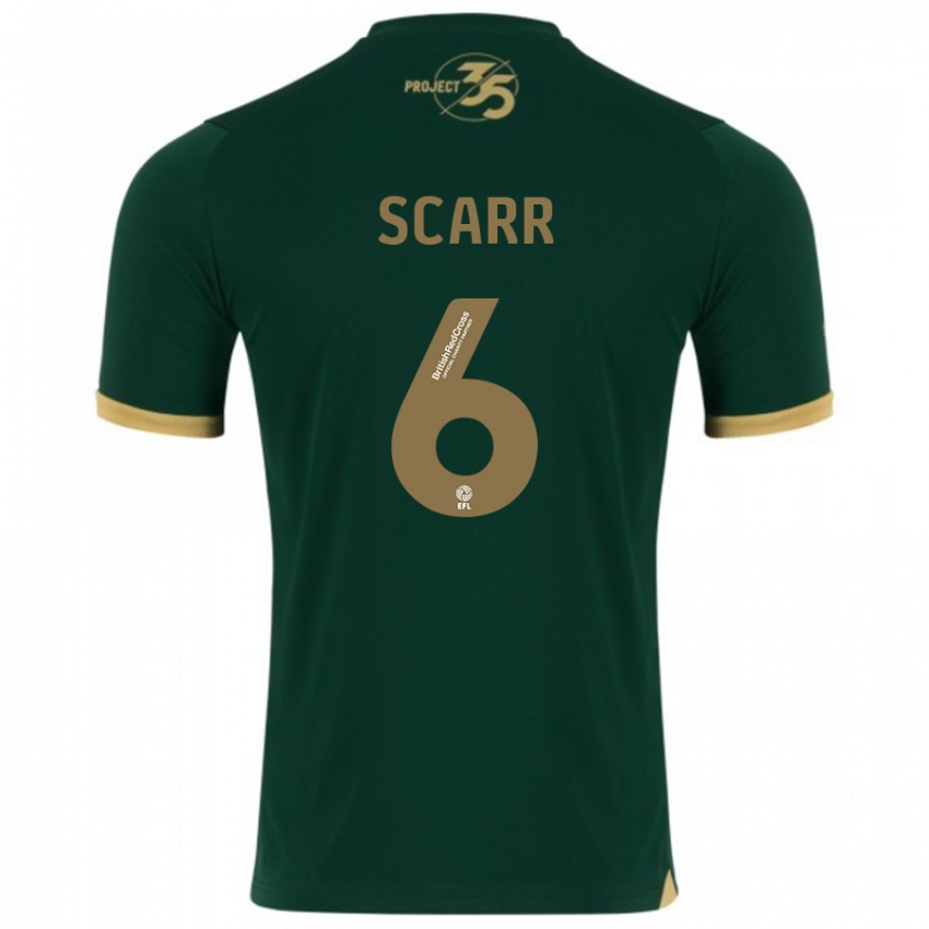 Criança Camisola Dan Scarr #6 Verde Principal 2023/24 Camisa