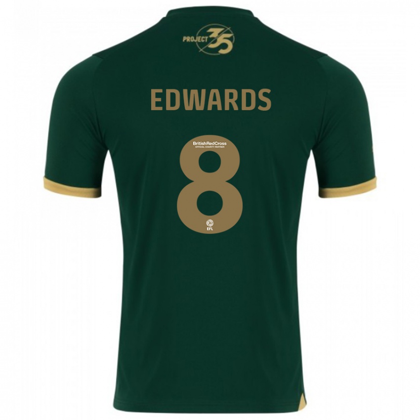 Criança Camisola Joe Edwards #8 Verde Principal 2023/24 Camisa