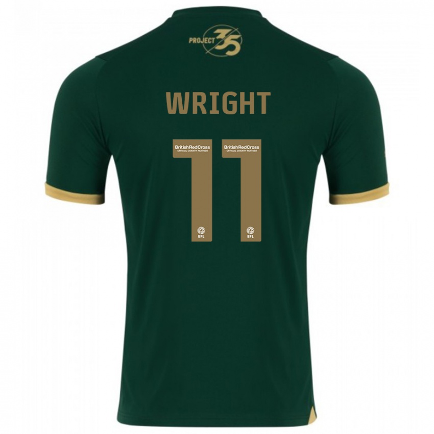 Criança Camisola Callum Wright #11 Verde Principal 2023/24 Camisa