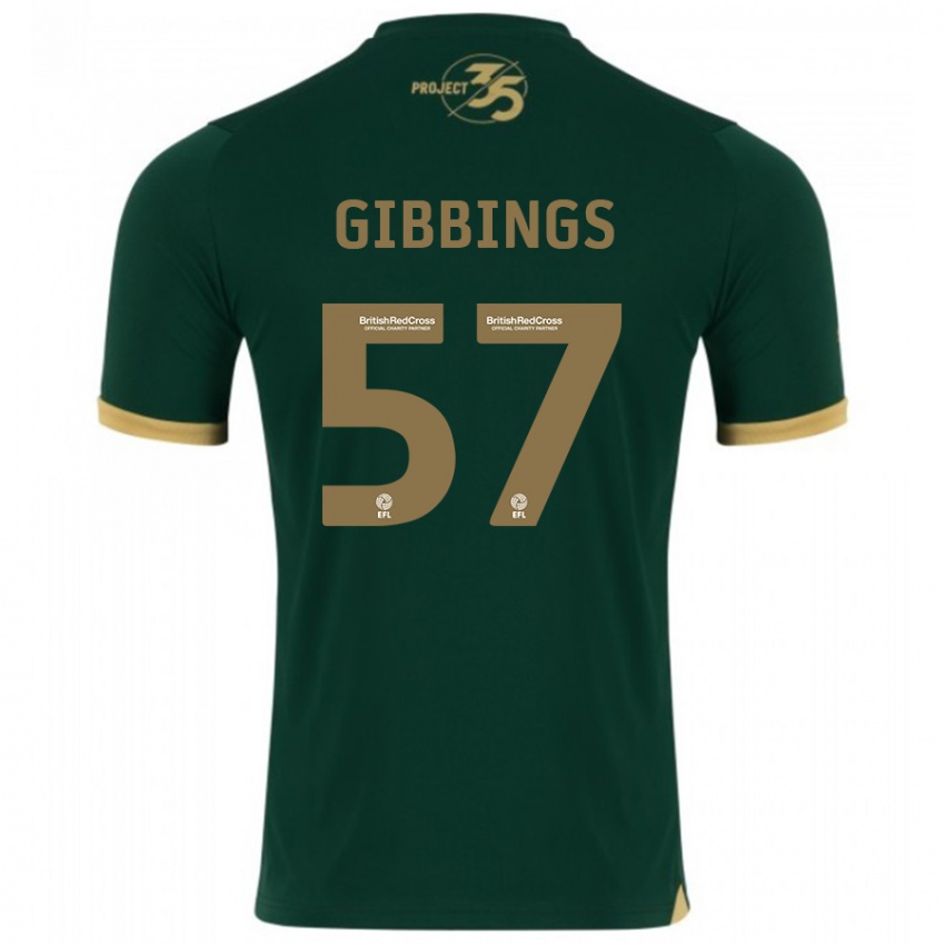 Criança Camisola Cole Gibbings #57 Verde Principal 2023/24 Camisa