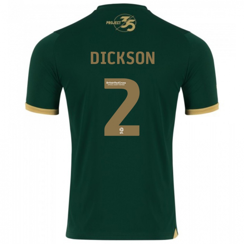 Criança Camisola Katie Dickson #2 Verde Principal 2023/24 Camisa