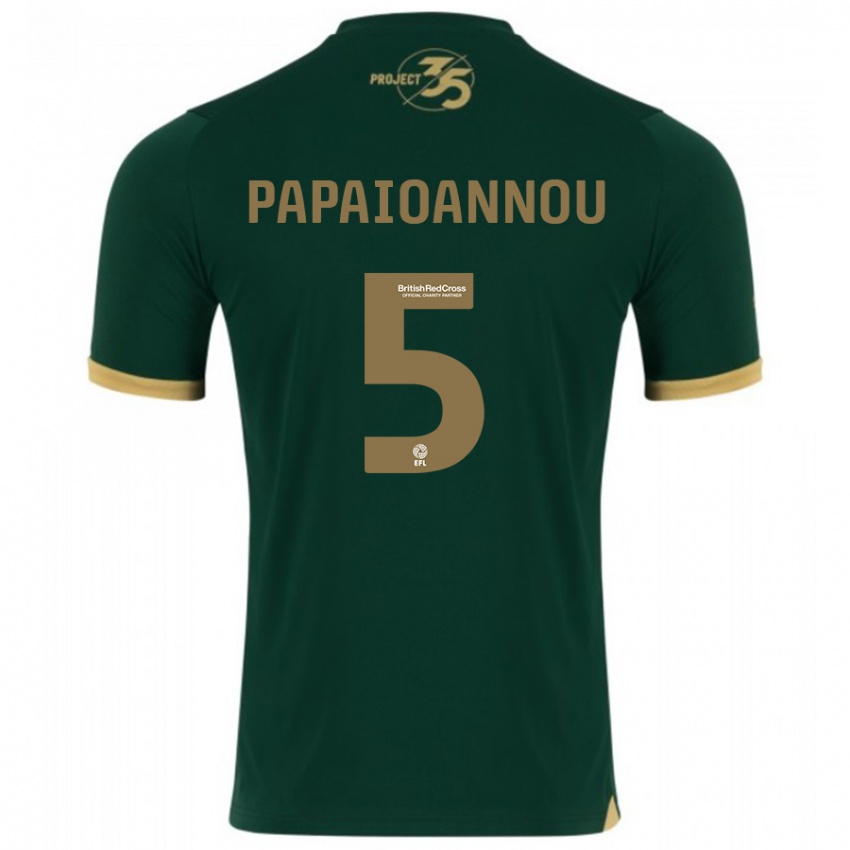 Criança Camisola Panagiota Papaioannou #5 Verde Principal 2023/24 Camisa