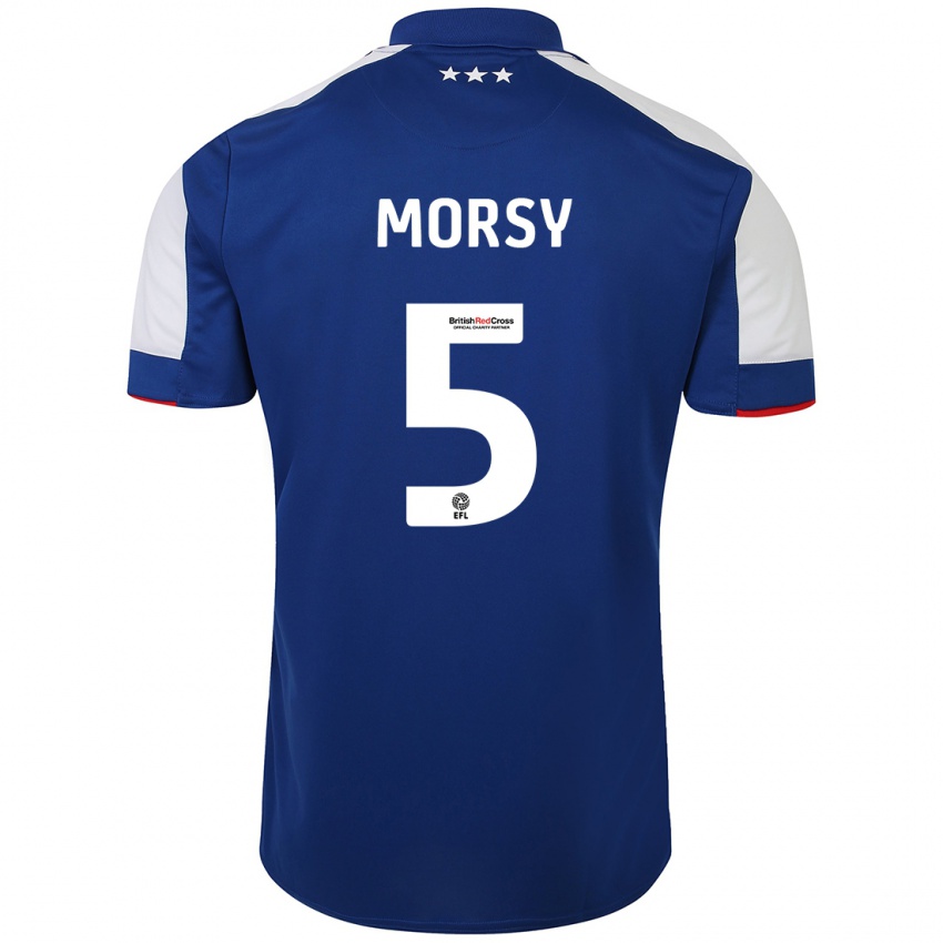 Criança Camisola Samy Morsy #5 Azul Principal 2023/24 Camisa