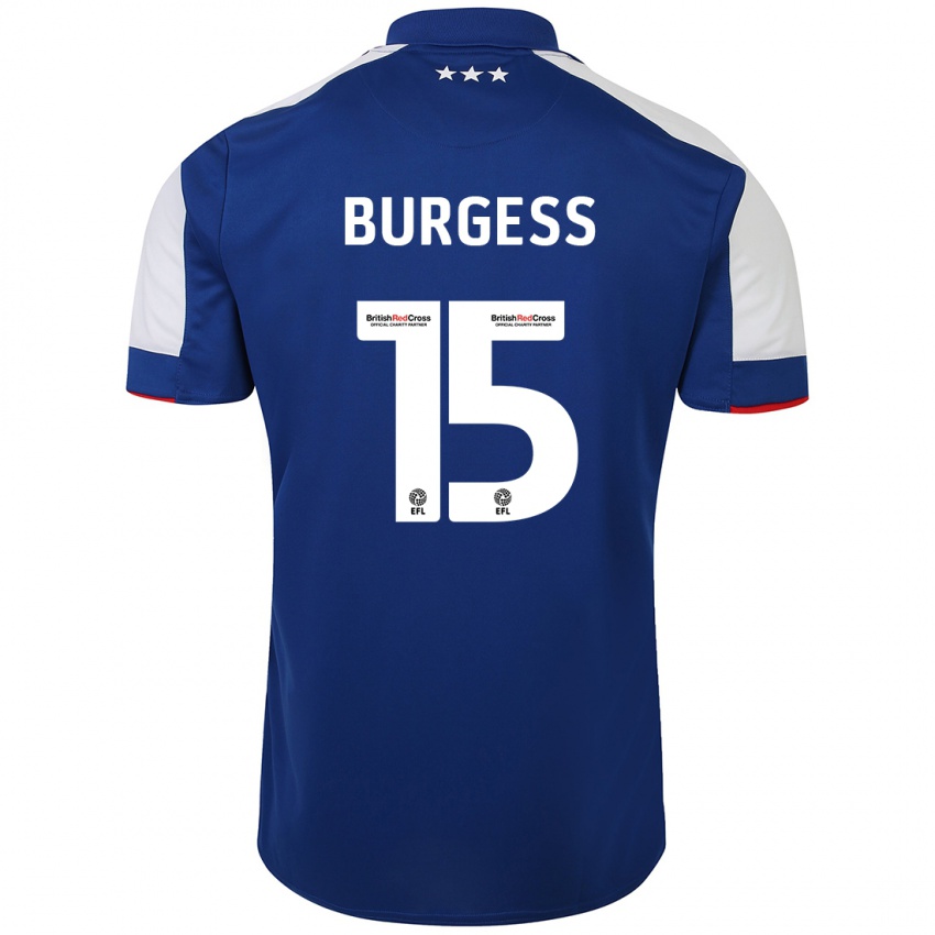 Criança Camisola Cameron Burgess #15 Azul Principal 2023/24 Camisa