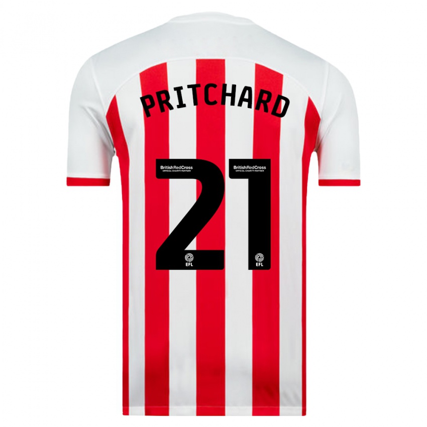 Criança Camisola Alex Pritchard #21 Branco Principal 2023/24 Camisa