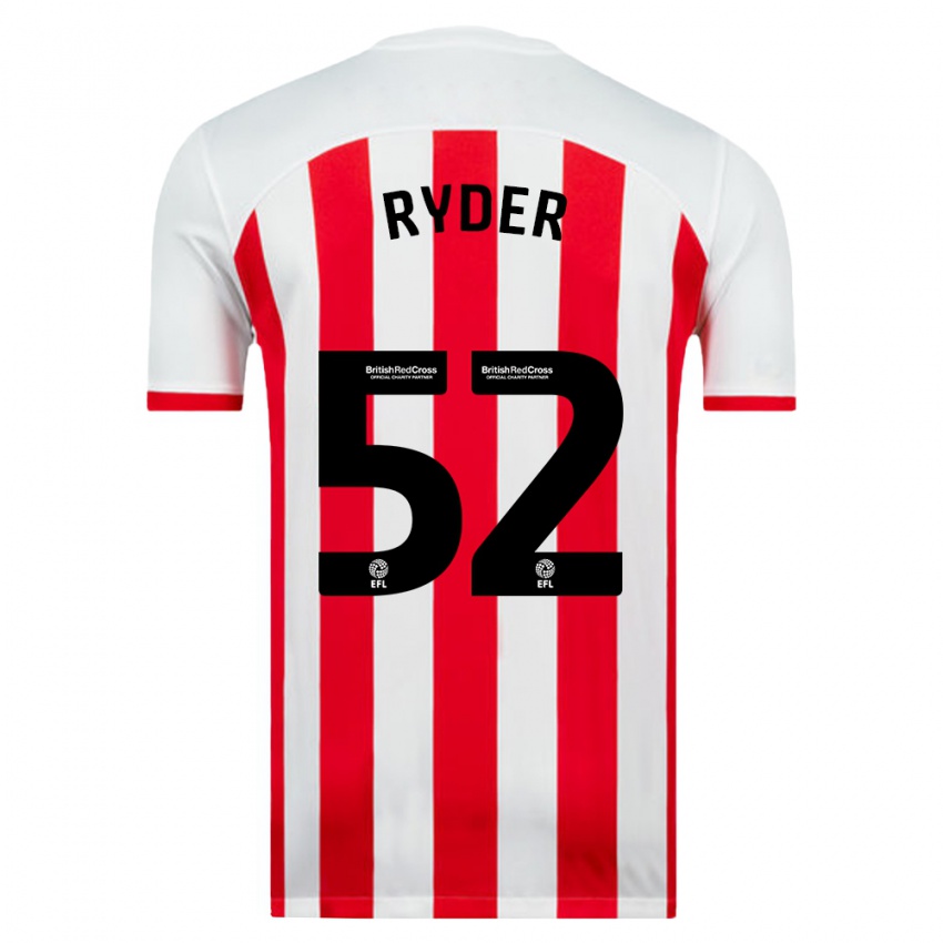 Criança Camisola Joe Ryder #52 Branco Principal 2023/24 Camisa