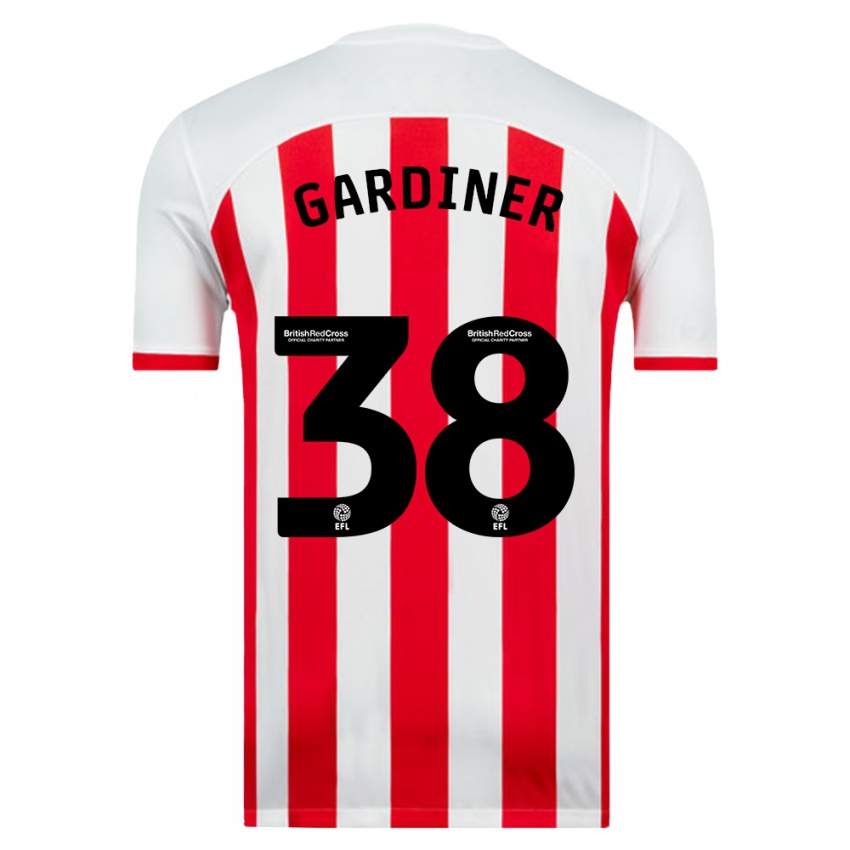 Criança Camisola Harry Gardiner #38 Branco Principal 2023/24 Camisa