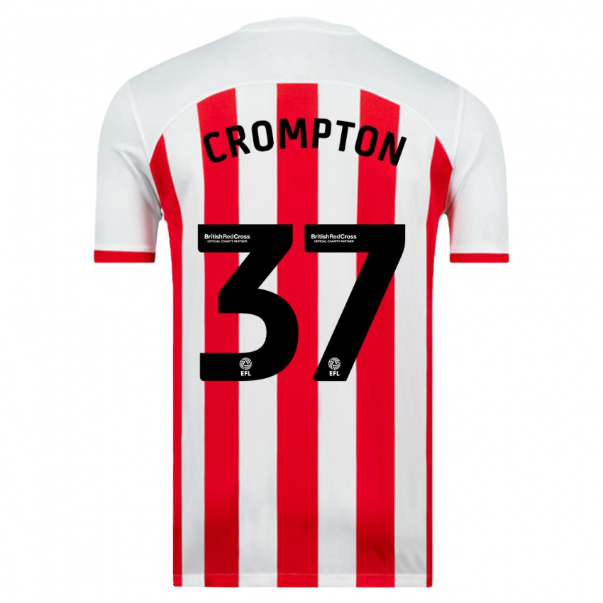 Criança Camisola Ben Crompton #37 Branco Principal 2023/24 Camisa