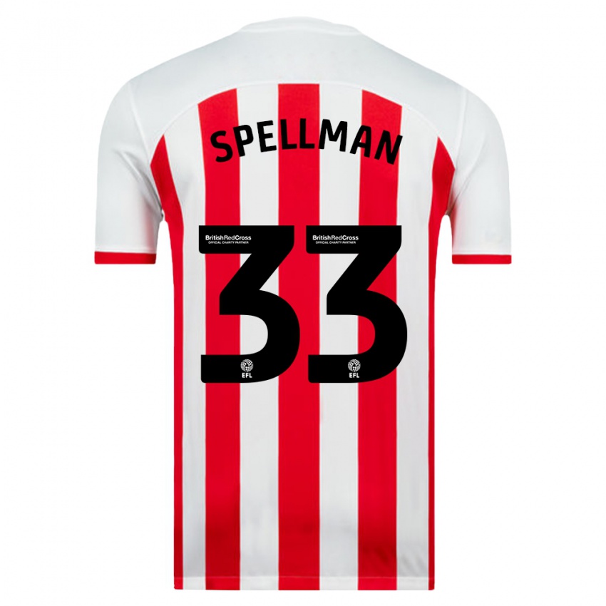 Criança Camisola Michael Spellman #33 Branco Principal 2023/24 Camisa