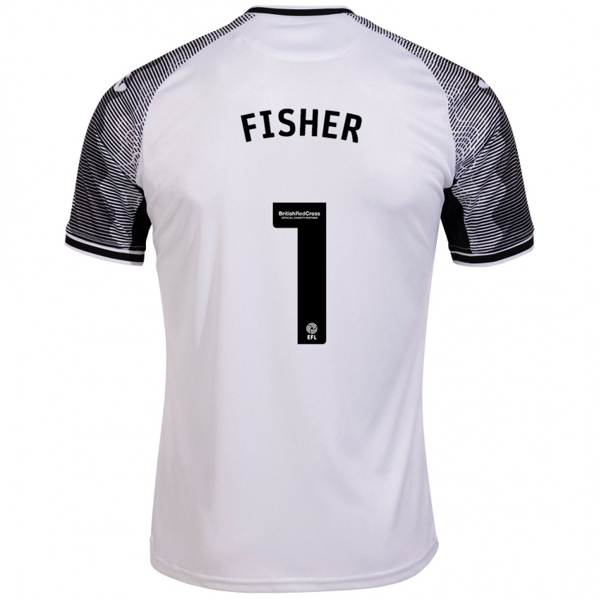 Criança Camisola Andy Fisher #1 Branco Principal 2023/24 Camisa