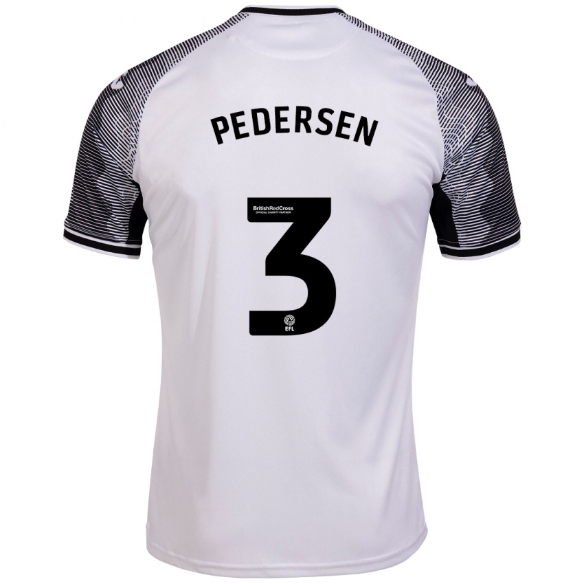 Criança Camisola Kristian Pedersen #3 Branco Principal 2023/24 Camisa