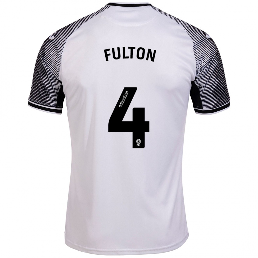 Criança Camisola Jay Fulton #4 Branco Principal 2023/24 Camisa