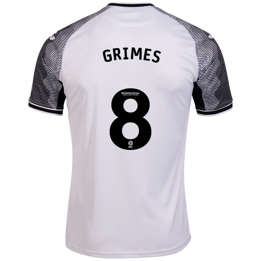 Criança Camisola Matt Grimes #8 Branco Principal 2023/24 Camisa