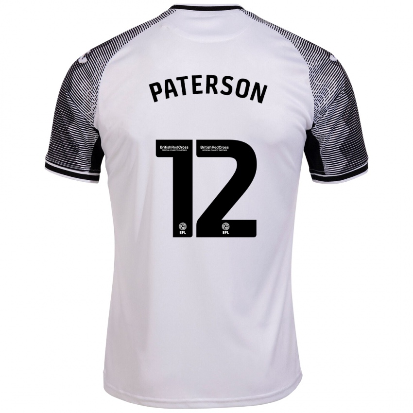 Criança Camisola Jamie Paterson #12 Branco Principal 2023/24 Camisa