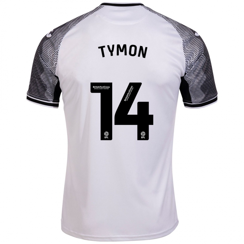 Criança Camisola Josh Tymon #14 Branco Principal 2023/24 Camisa