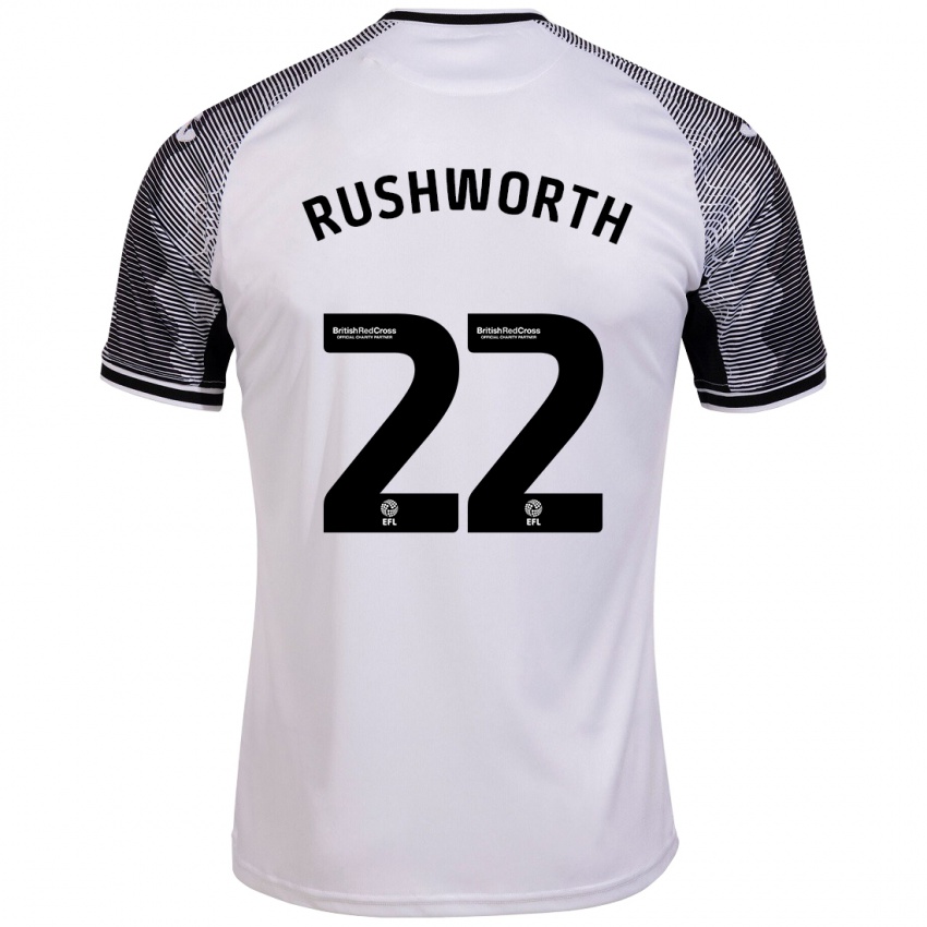 Criança Camisola Carl Rushworth #22 Branco Principal 2023/24 Camisa