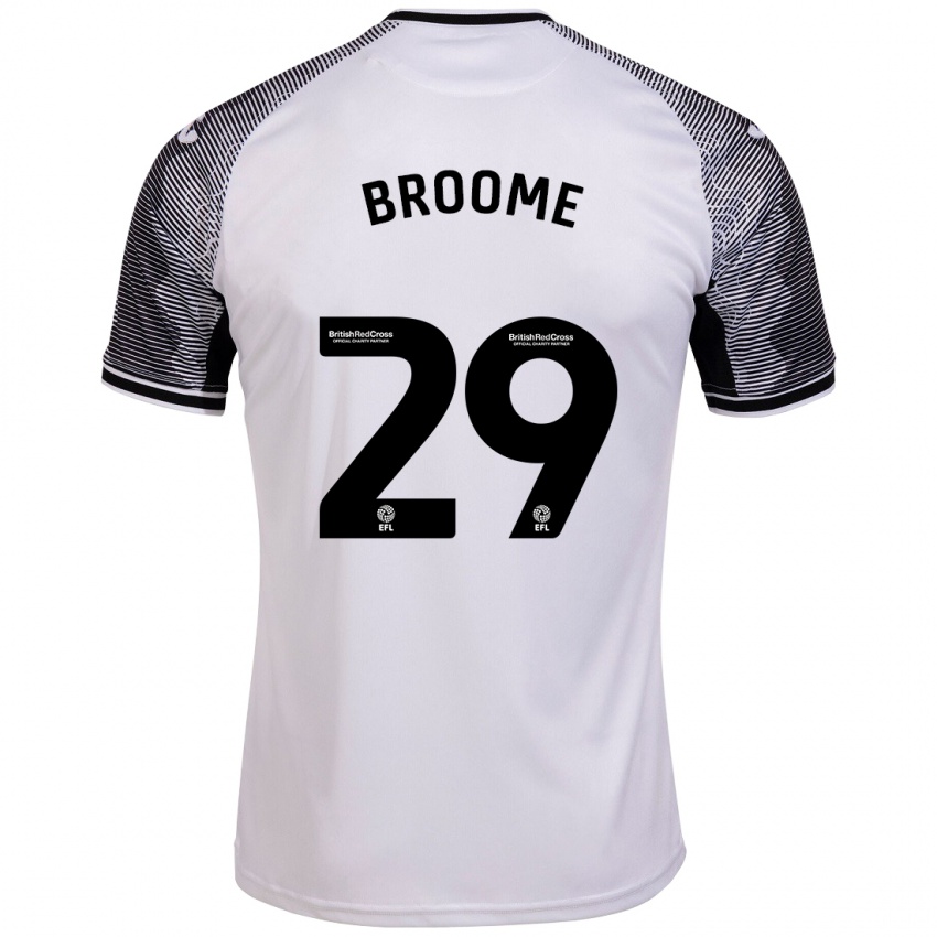 Criança Camisola Nathan Broome #29 Branco Principal 2023/24 Camisa