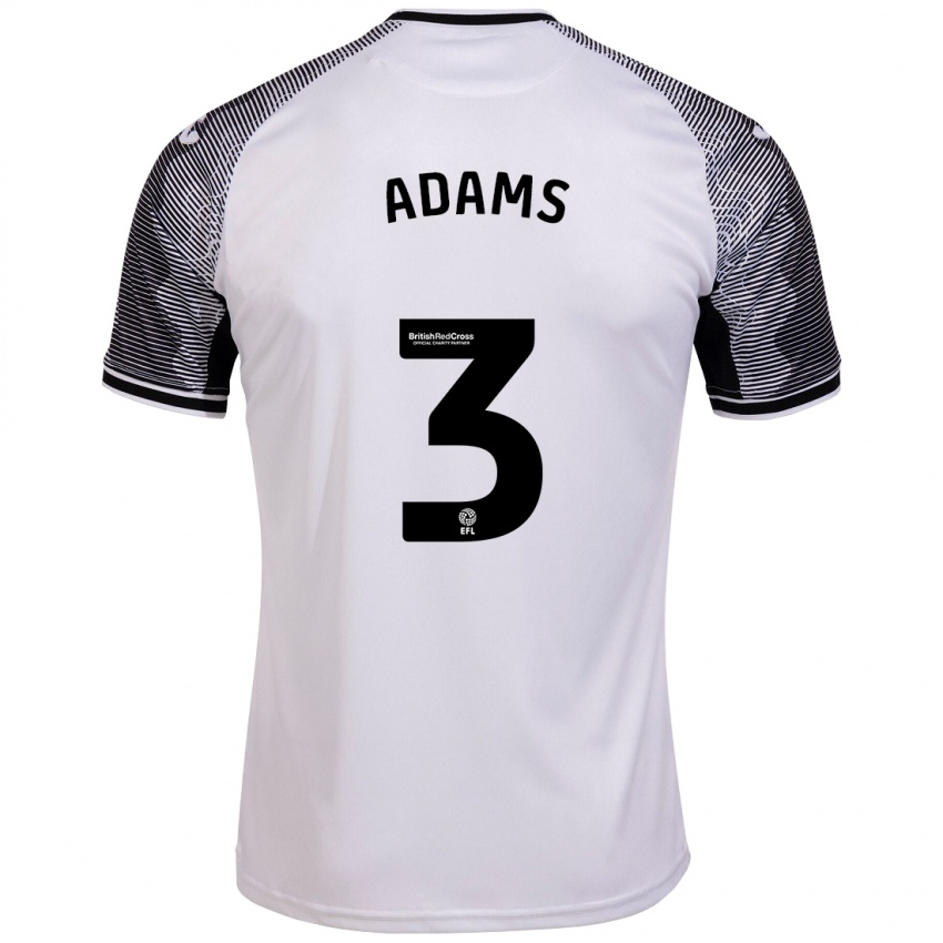 Criança Camisola Sarah Adams #3 Branco Principal 2023/24 Camisa