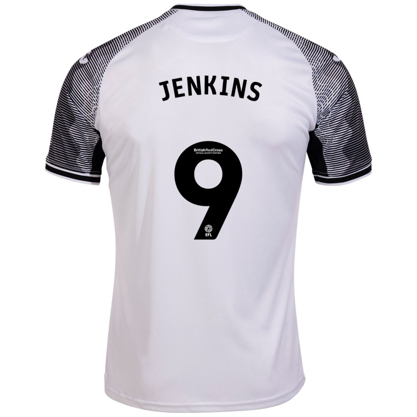 Criança Camisola Nieve Jenkins #9 Branco Principal 2023/24 Camisa