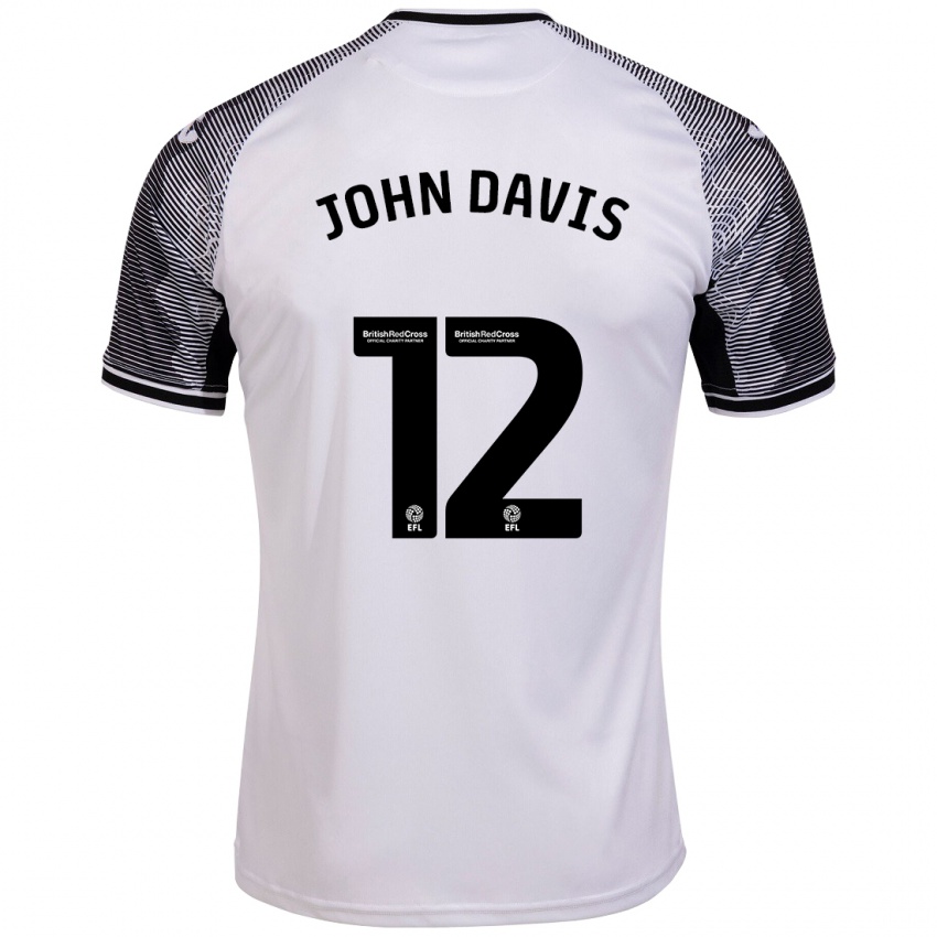 Criança Camisola Stacey John-Davis #12 Branco Principal 2023/24 Camisa