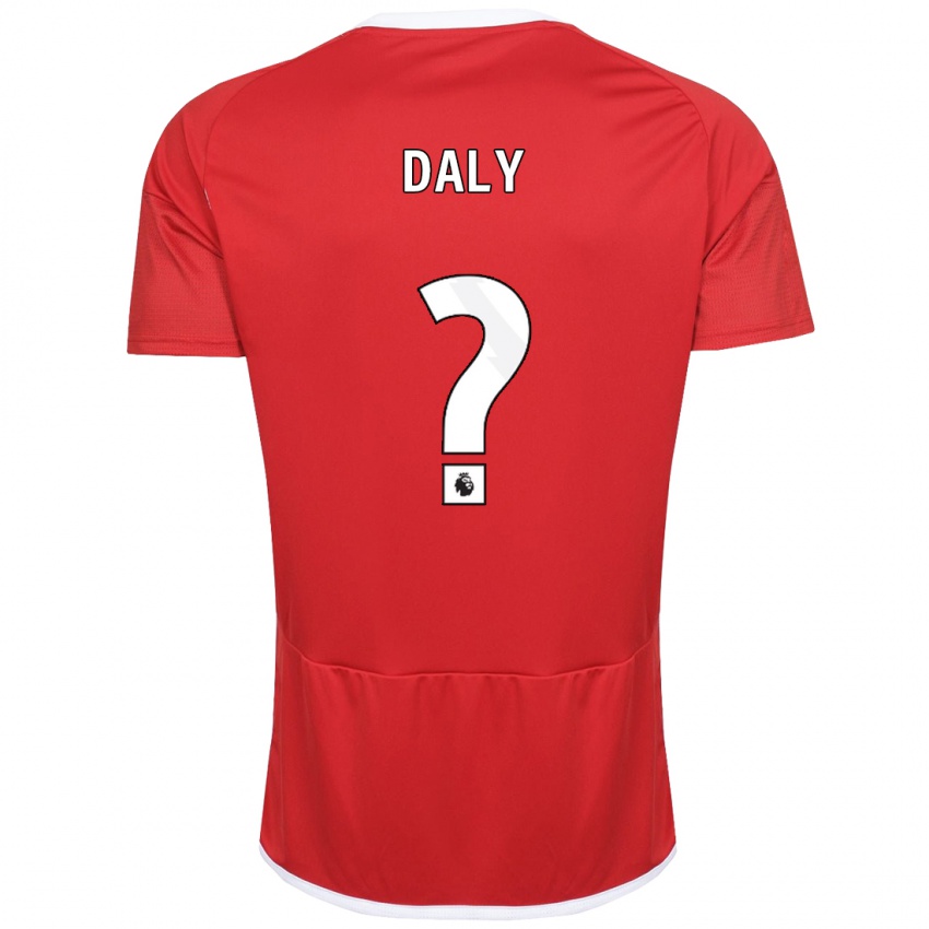 Criança Camisola Cormac Daly #0 Vermelho Principal 2023/24 Camisa