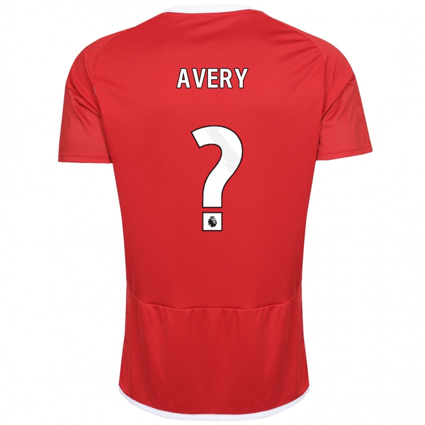 Criança Camisola Theo Avery #0 Vermelho Principal 2023/24 Camisa