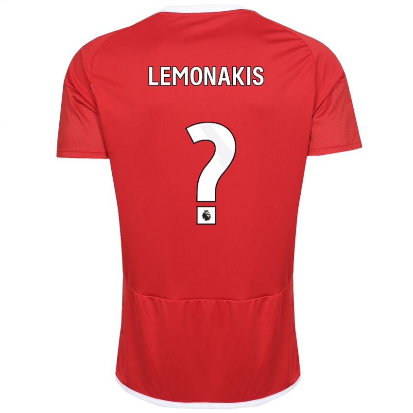 Criança Camisola Georgios Lemonakis #0 Vermelho Principal 2023/24 Camisa