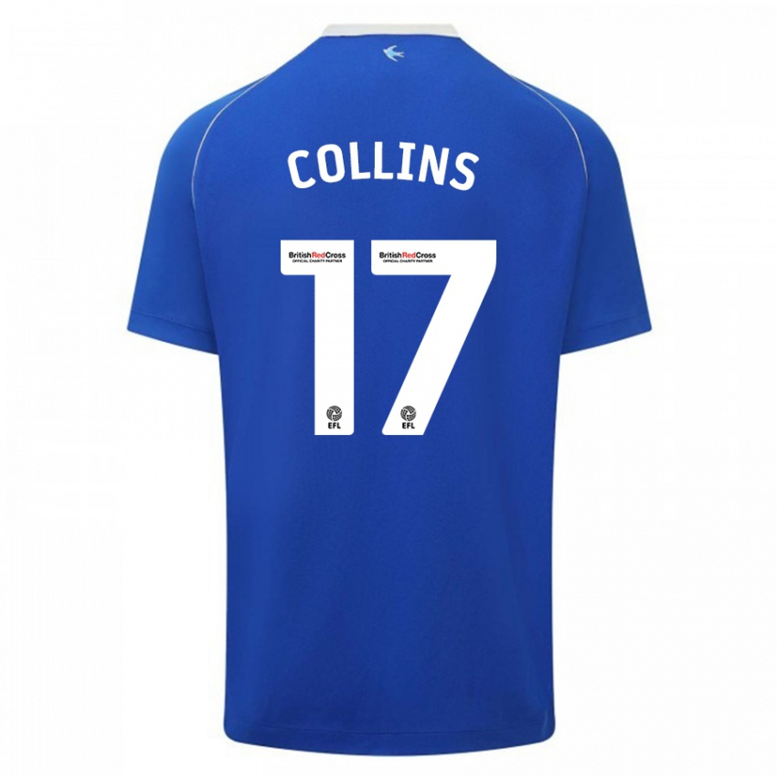 Criança Camisola Jamilu Collins #17 Azul Principal 2023/24 Camisa