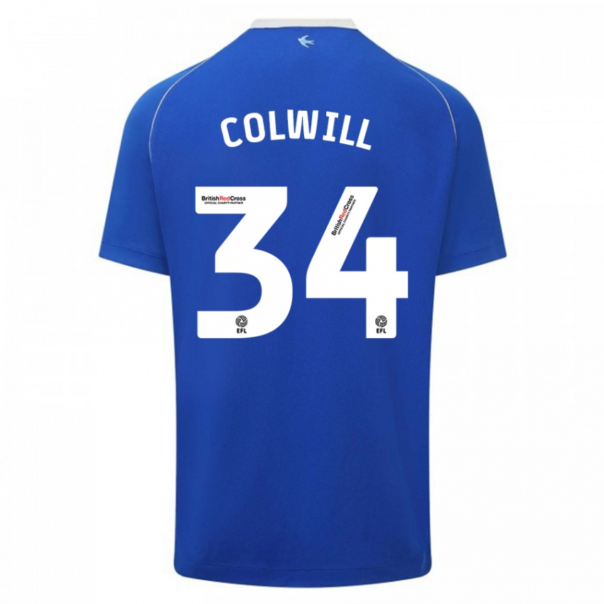 Criança Camisola Joel Colwill #34 Azul Principal 2023/24 Camisa