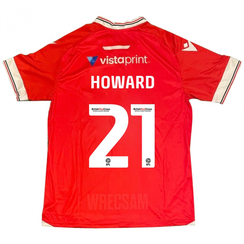 Criança Camisola Mark Howard #21 Vermelho Principal 2023/24 Camisa