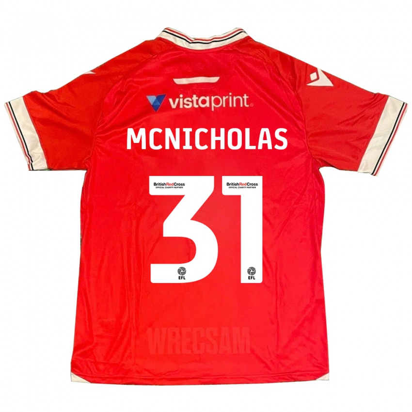 Criança Camisola Luke Mcnicholas #31 Vermelho Principal 2023/24 Camisa