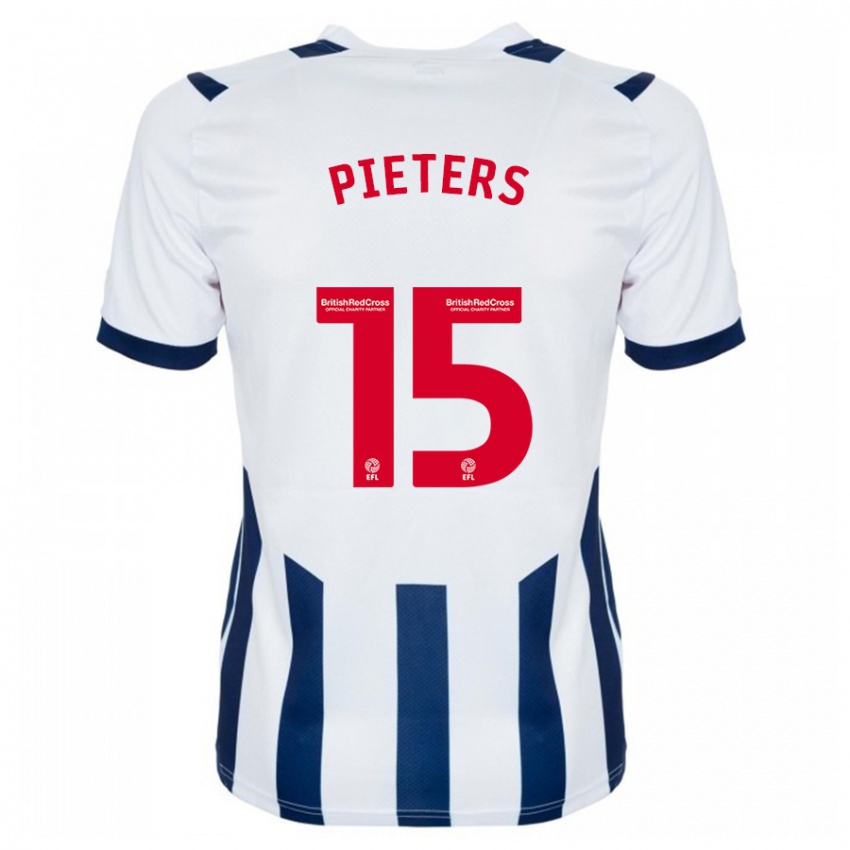 Criança Camisola Erik Pieters #15 Branco Principal 2023/24 Camisa