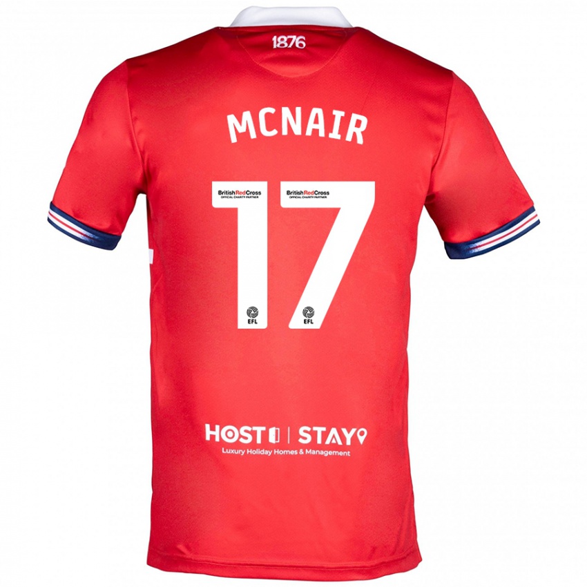 Criança Camisola Paddy Mcnair #17 Vermelho Principal 2023/24 Camisa