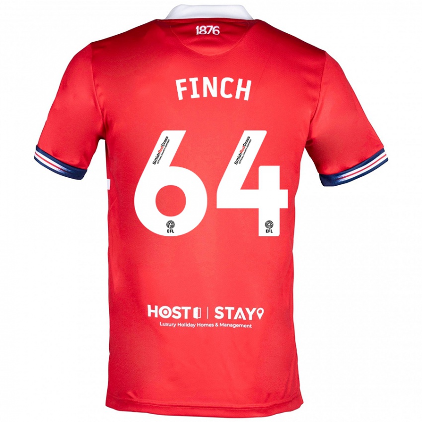 Criança Camisola Sonny Finch #64 Vermelho Principal 2023/24 Camisa