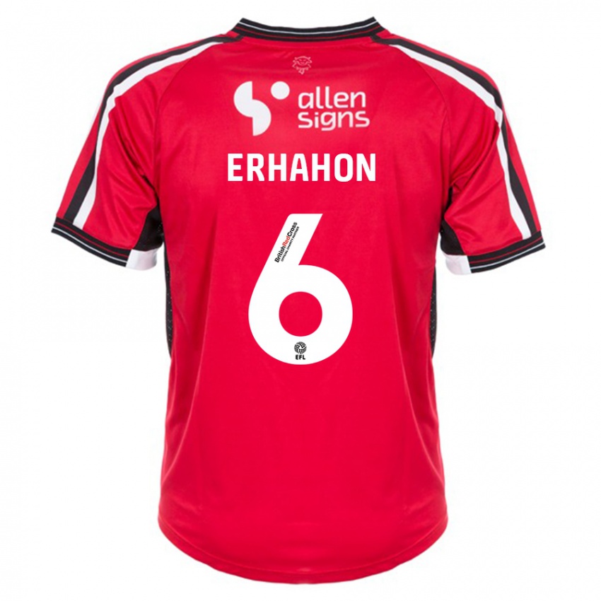 Criança Camisola Ethan Erhahon #6 Vermelho Principal 2023/24 Camisa