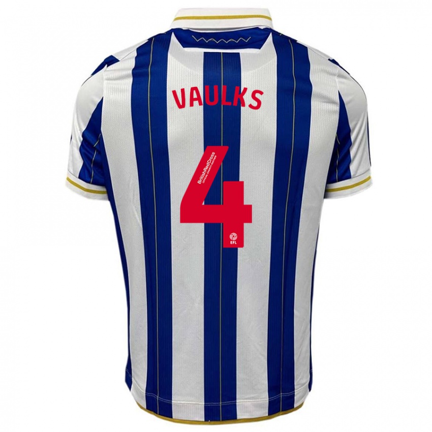 Criança Camisola Will Vaulks #4 Branco Azulado Principal 2023/24 Camisa