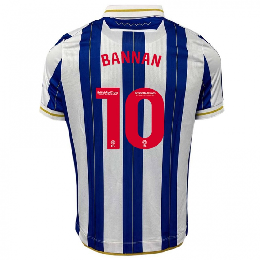 Criança Camisola Barry Bannan #10 Branco Azulado Principal 2023/24 Camisa