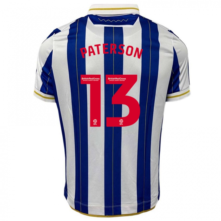 Criança Camisola Callum Paterson #13 Branco Azulado Principal 2023/24 Camisa