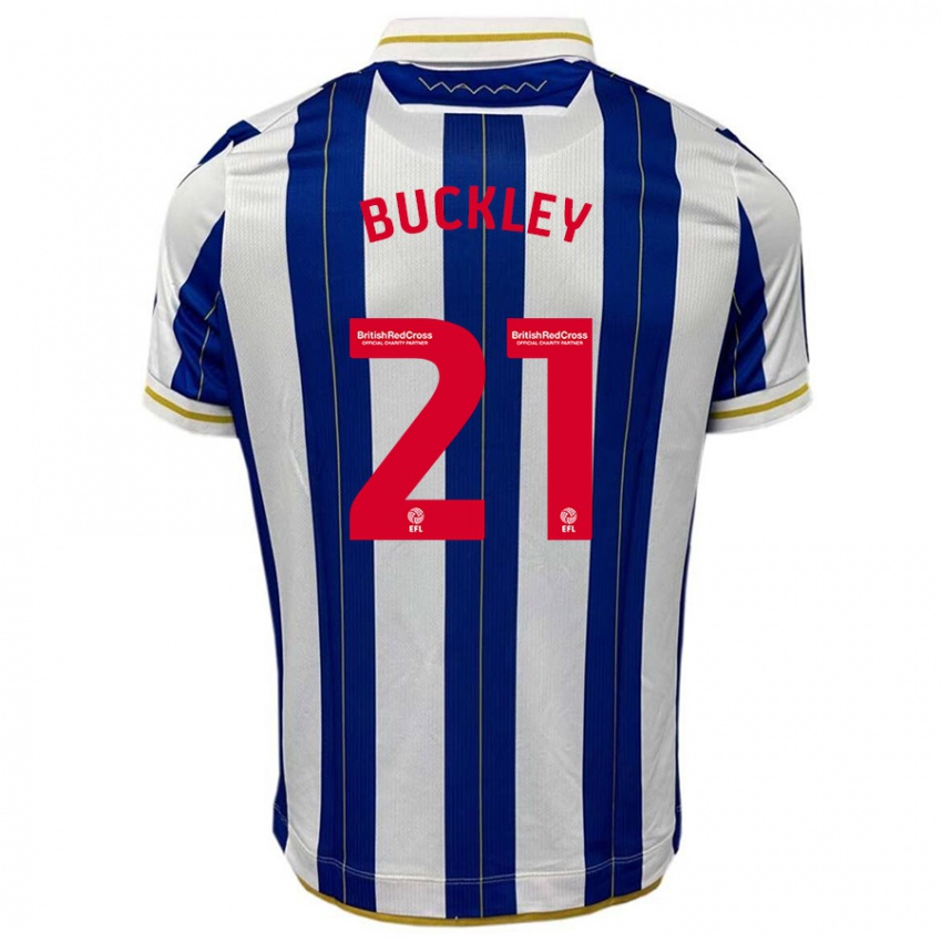 Criança Camisola John Buckley #21 Branco Azulado Principal 2023/24 Camisa