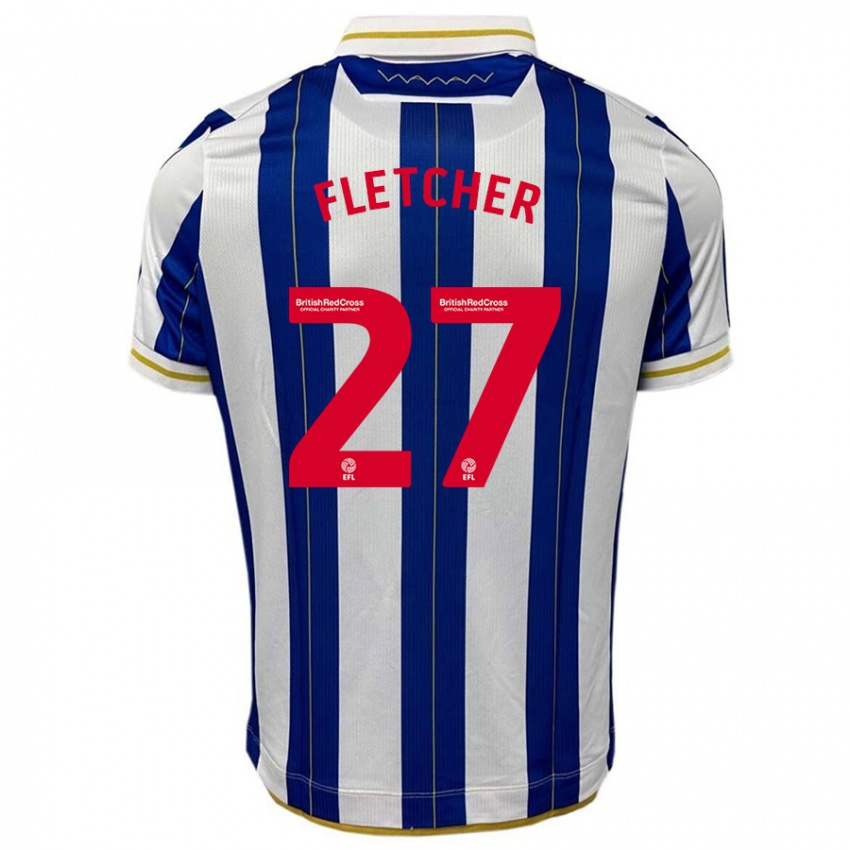 Criança Camisola Ashley Fletcher #27 Branco Azulado Principal 2023/24 Camisa