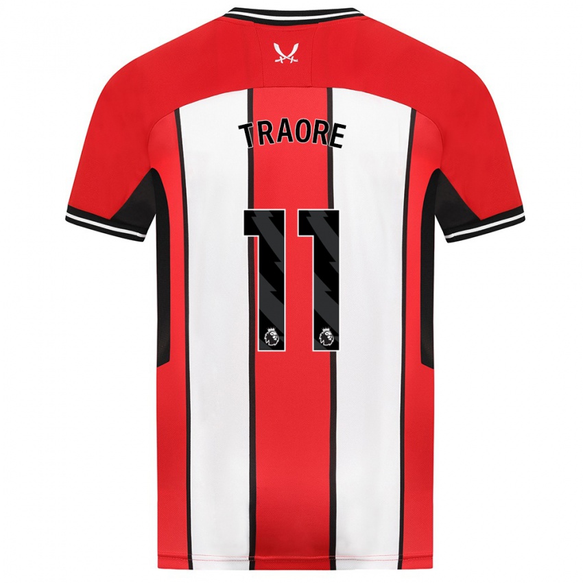 Criança Camisola Bénie Traoré #11 Vermelho Principal 2023/24 Camisa