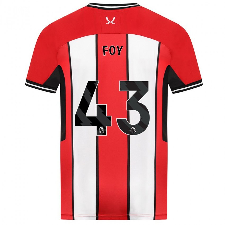 Criança Camisola Gus Foy #43 Vermelho Principal 2023/24 Camisa