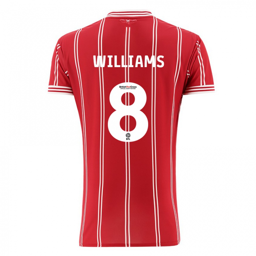 Criança Camisola Joe Williams #8 Vermelho Principal 2023/24 Camisa