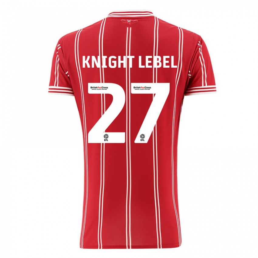 Criança Camisola Jamie Knight-Lebel #27 Vermelho Principal 2023/24 Camisa